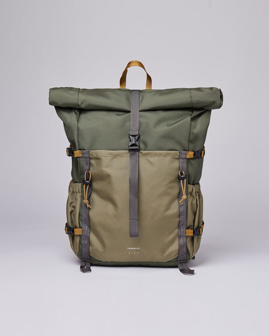 Sac à dos rolltop imperméable en recyclé | Vert "forest hike multi trekk green/leaf green"