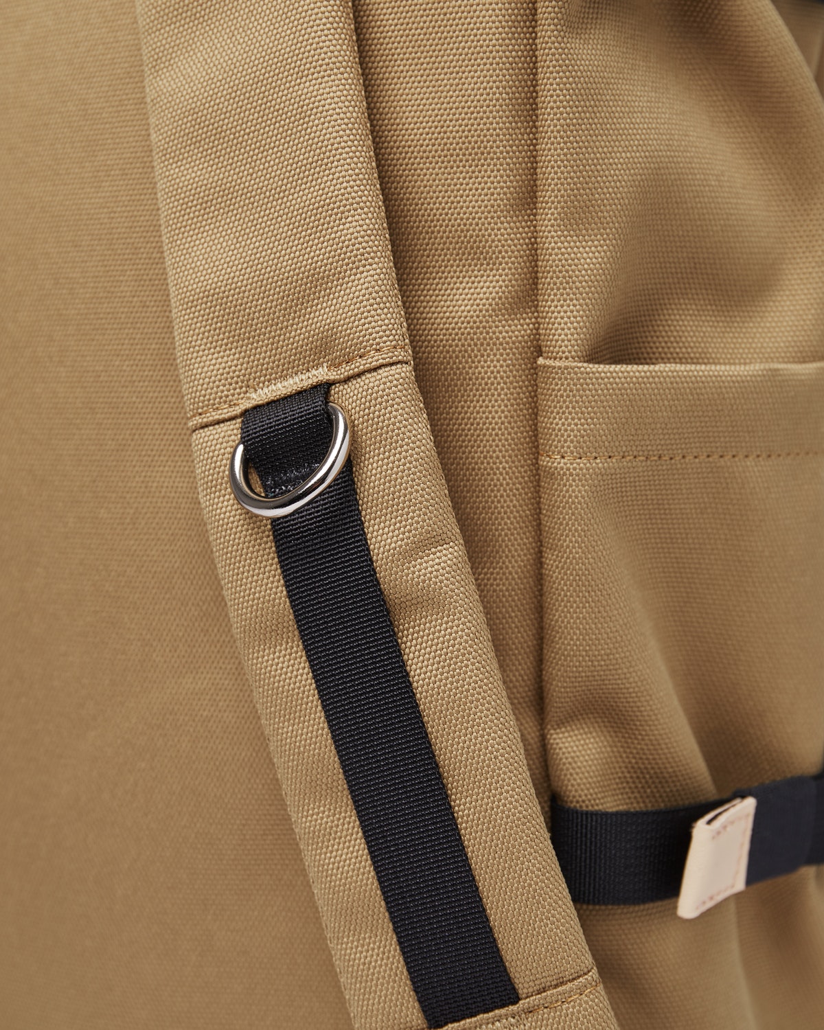 Sac à dos rolltop en matière recyclée | Marron "bernt multi bronze/black with natural leather"