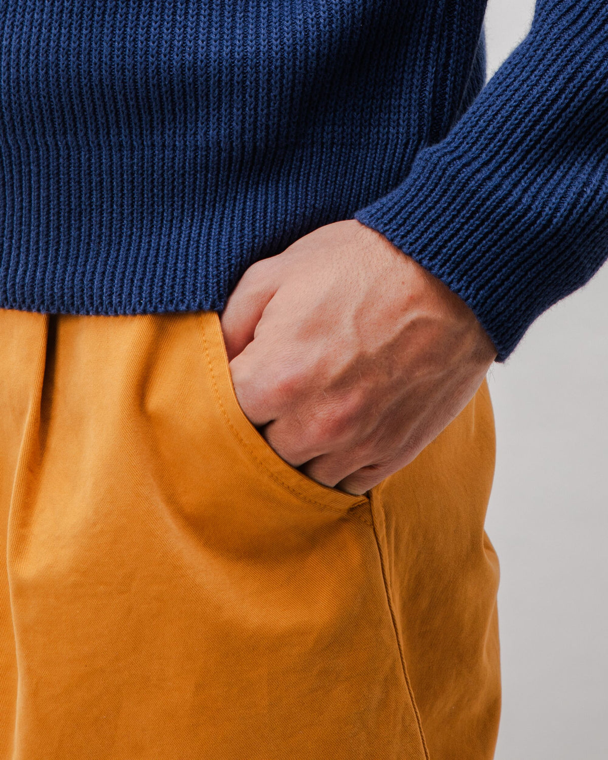 Pull en coton bio | marine "structured cotton sweater navy"