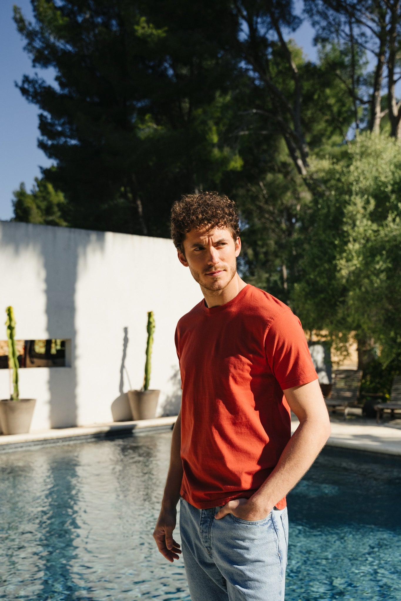 T-shirt manches courtes en coton bio | terracota "Dark Amber"