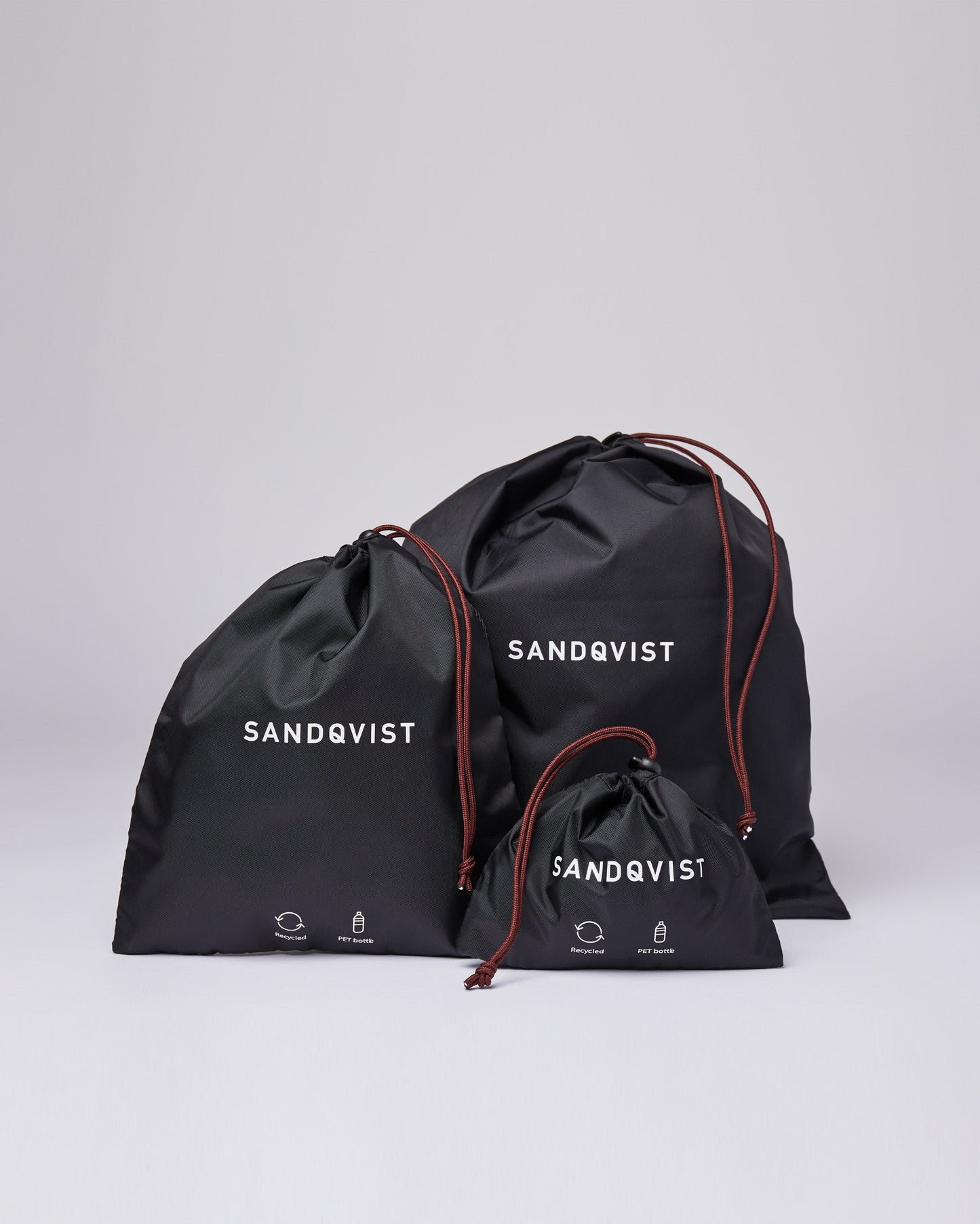 3 sacs imperméables en recyclé | Noir "3 pack bag black"