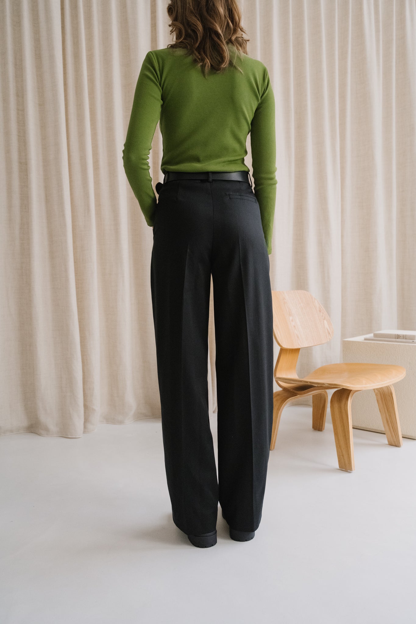 Pantalon ample en tencel | noir "leandraa - black"