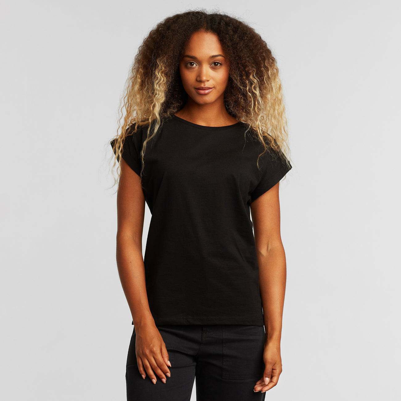 T-shirt en coton bio | Noir "t-shirt visby base black"