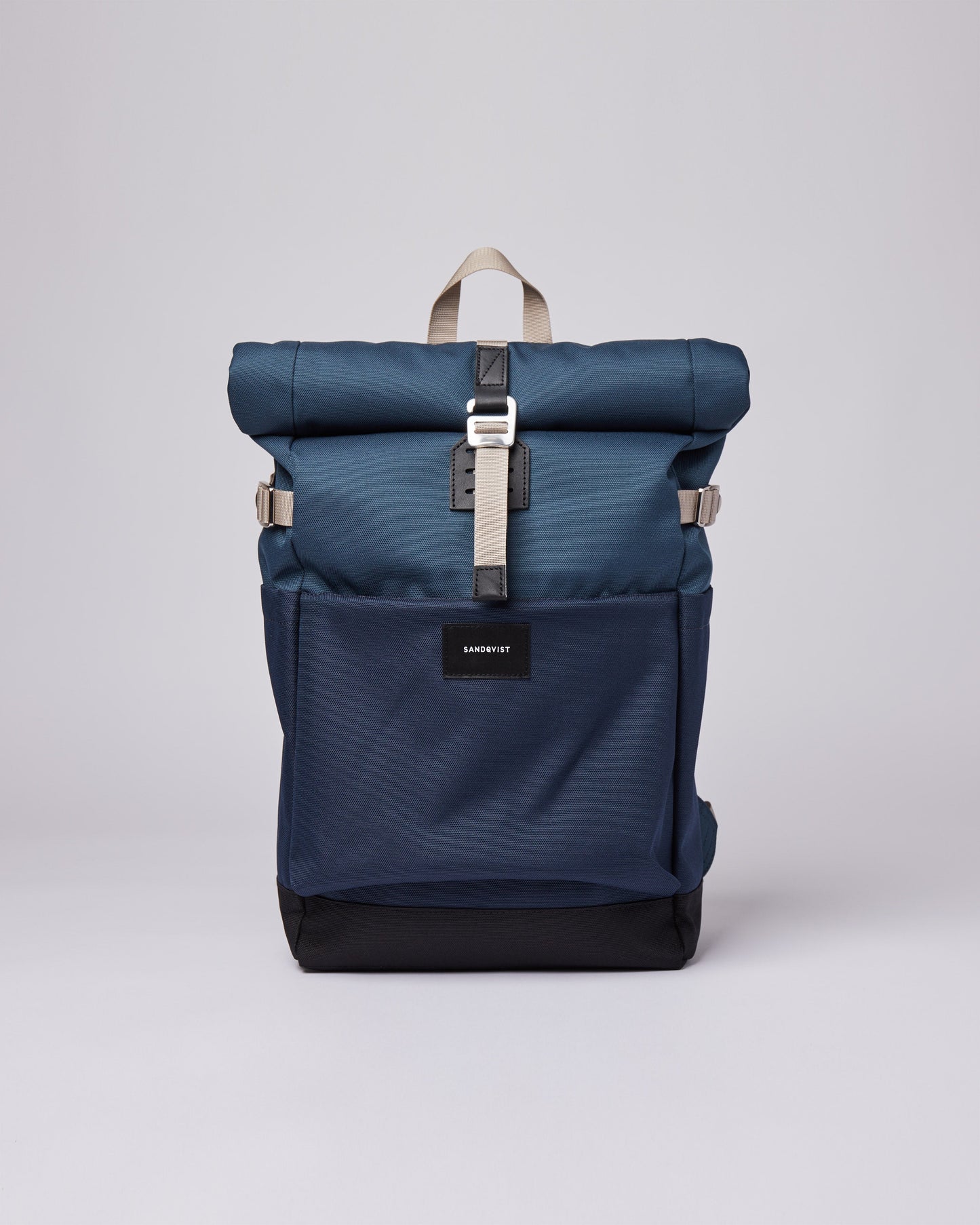 Sac à dos rolltop en matière recyclée | Bleu "ilon multi steel blue/navy blue"