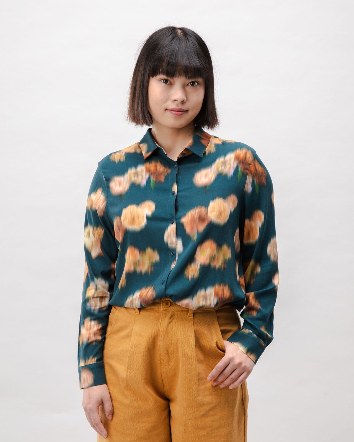Chemise en viscose ecovero | bleu "nebula viscose blouse navy"