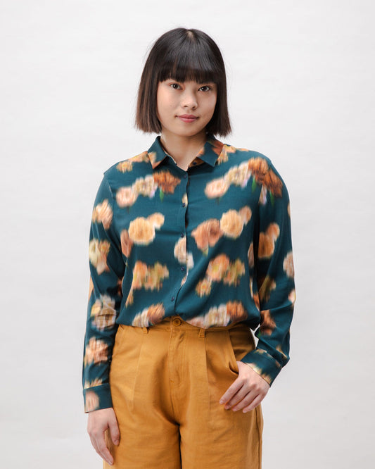 Chemise en viscose ecovero | bleu "nebula viscose blouse navy"