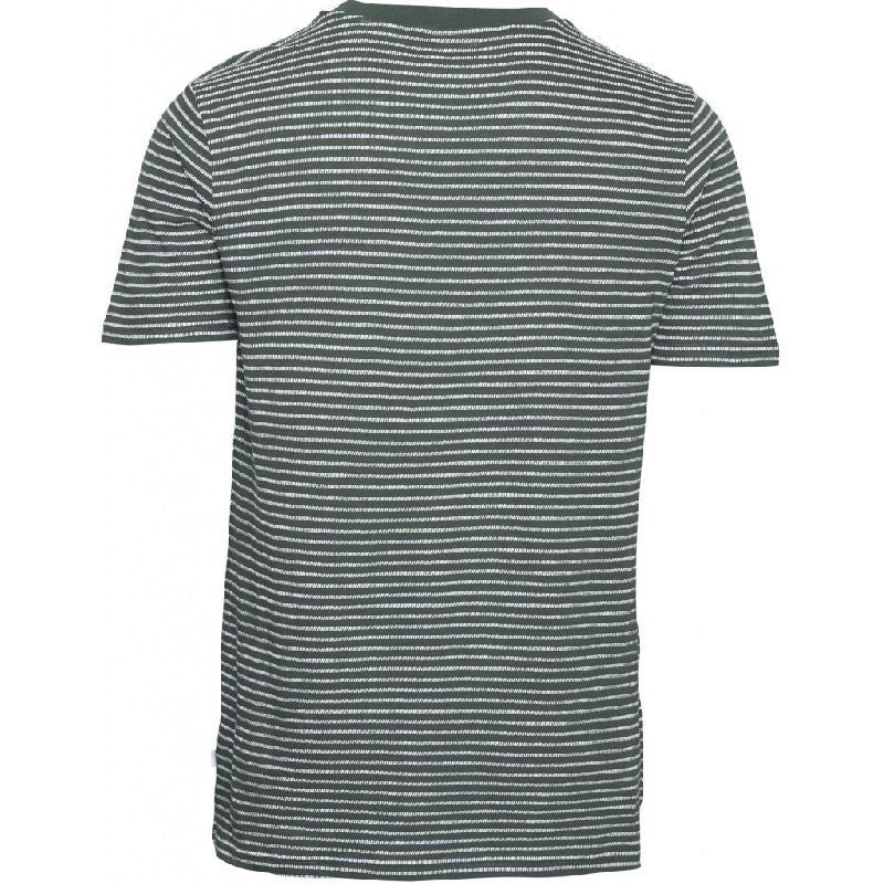 T-shirt rayé vert forêt en coton bio - alder