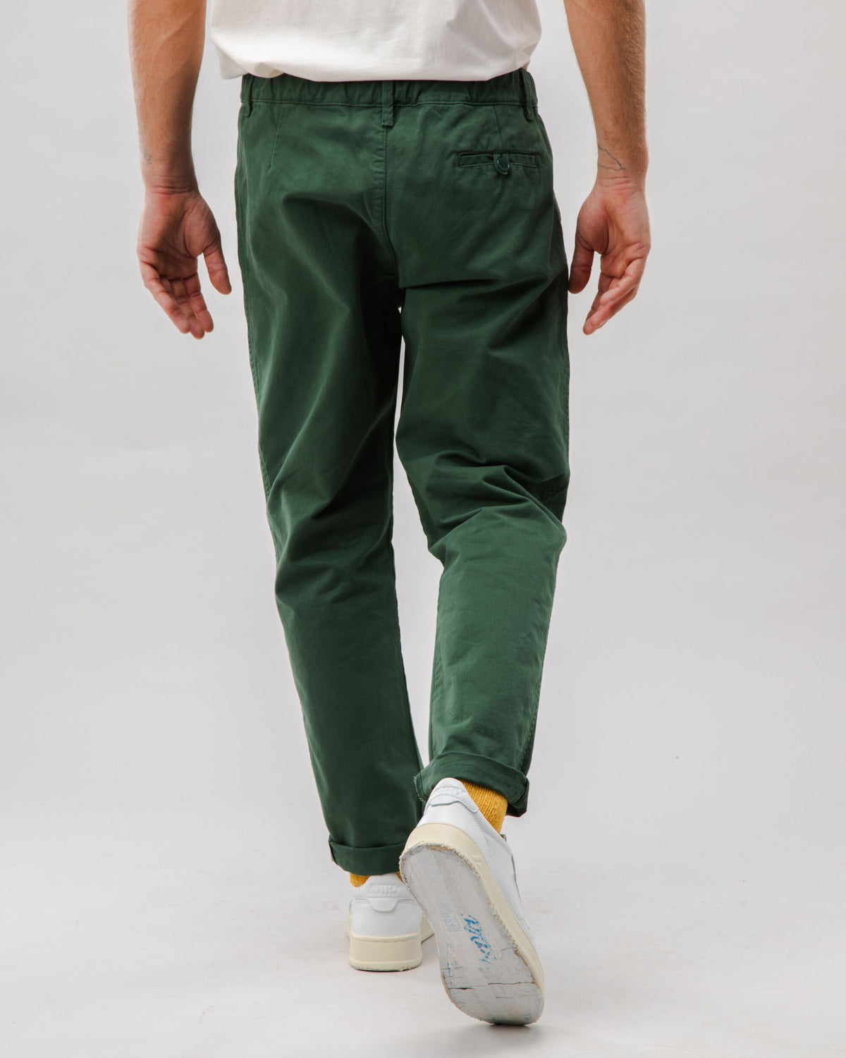 Pantalon droit en coton biologique | vert "comfort chino cotton pants green - green"