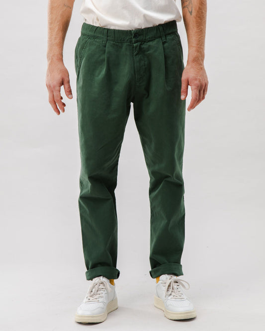 Pantalon droit en coton biologique | vert "comfort chino cotton pants green - green"