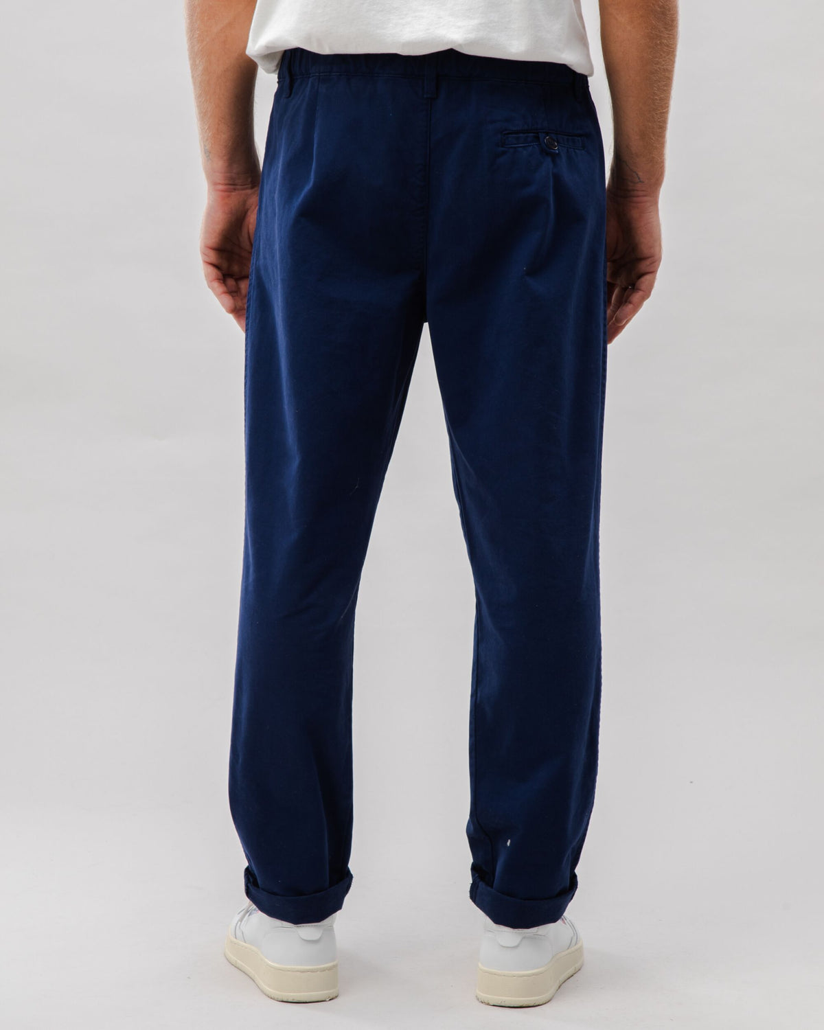Pantalon droit en coton biologique | bleu "comfort chino cotton pants navy - navy"