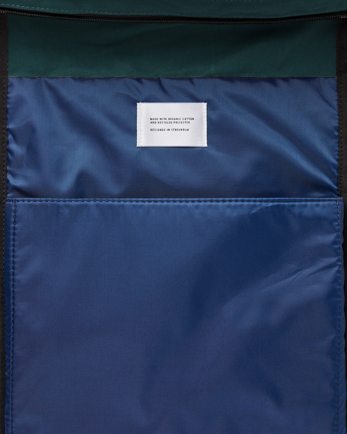 Sac à dos rolltop en matière recyclée | Vert "dante vegan"