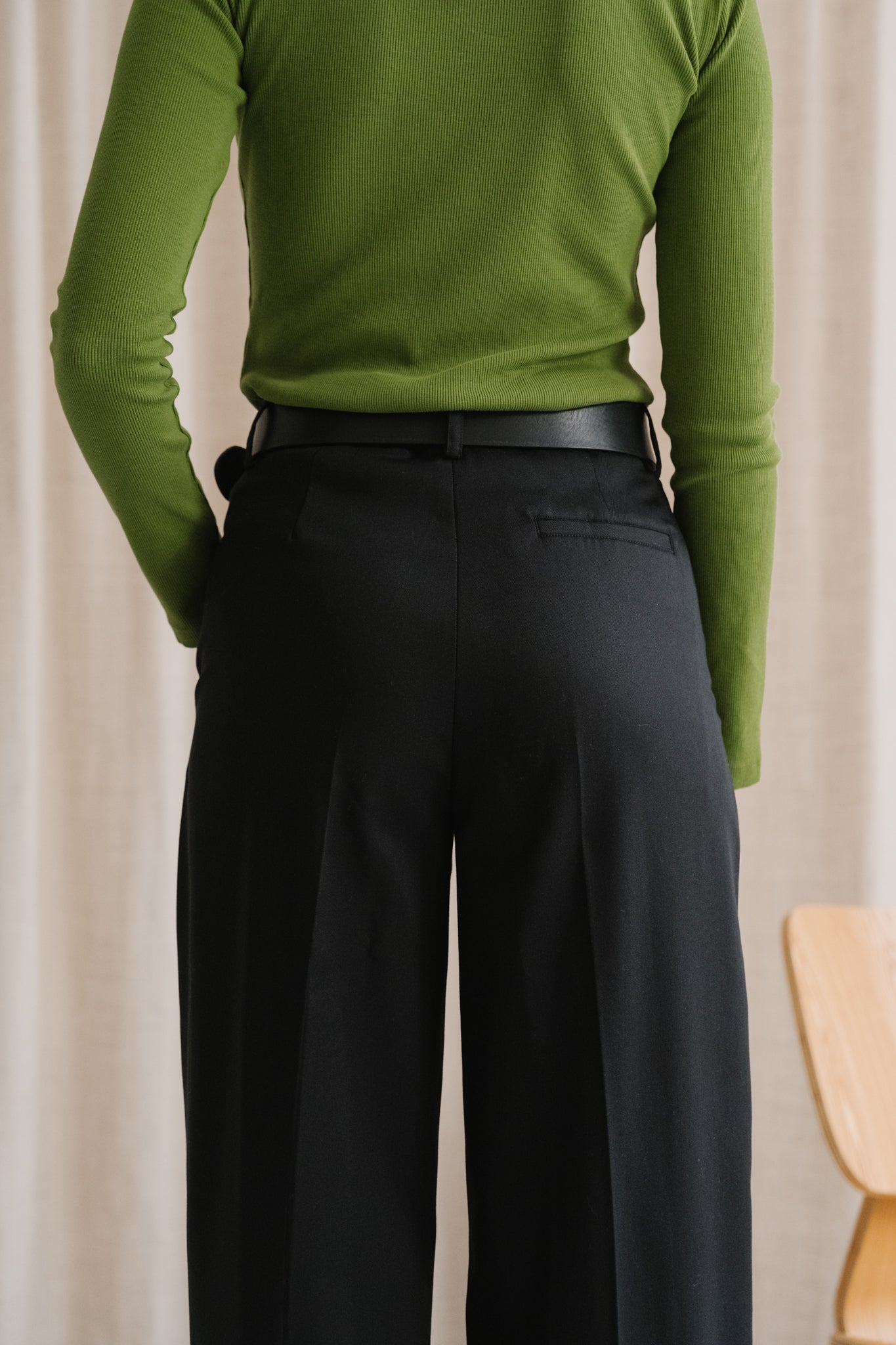 Pantalon ample en tencel | noir "leandraa - black"