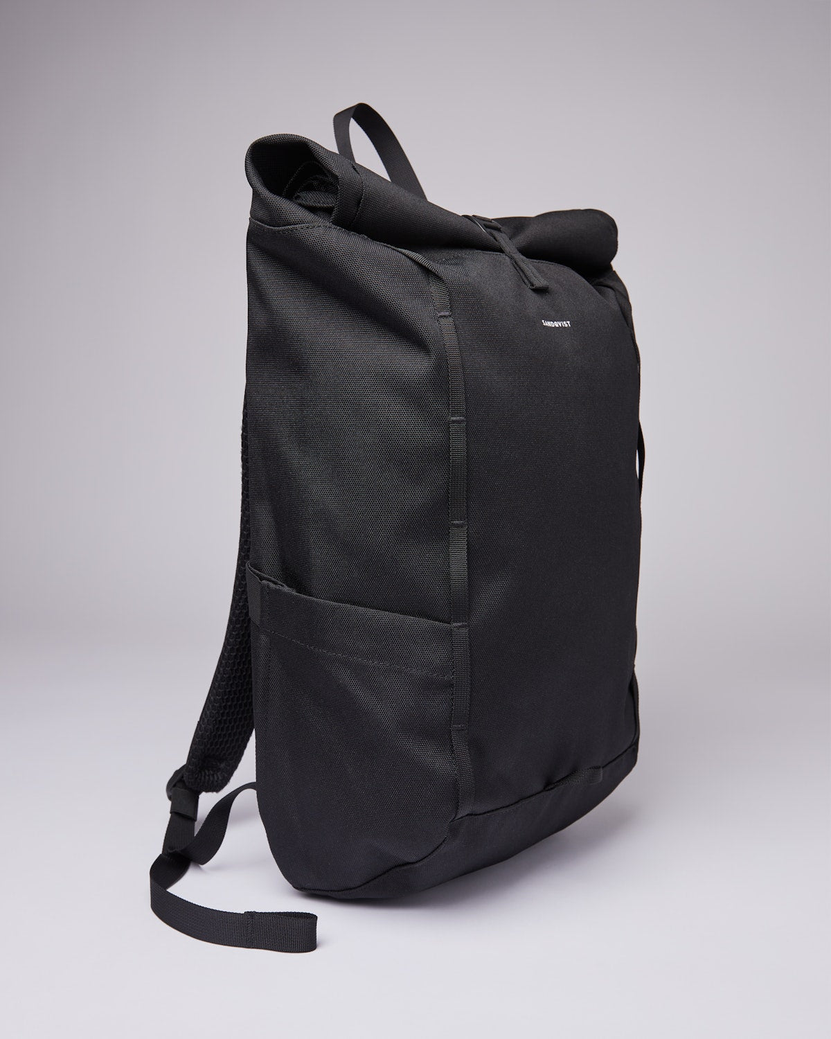 Sac à dos vegan rolltop noir en matière recyclée - arvid black