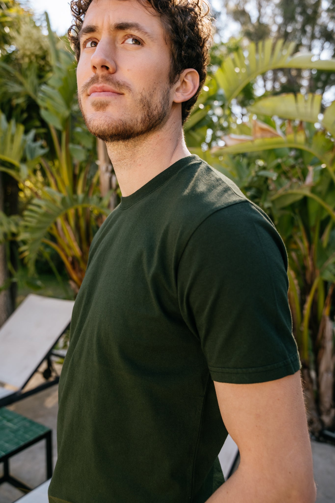T-shirt manches courtes en coton bio | vert "Hunter Green"
