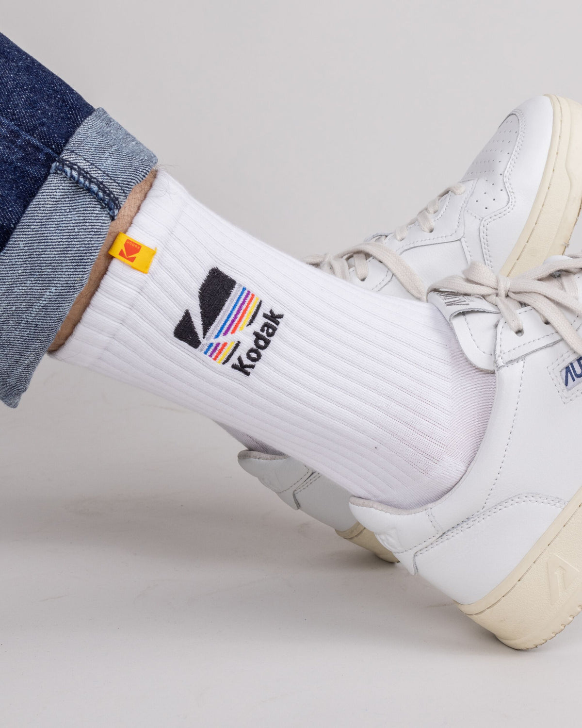 Chaussettes en coton biologique | blanc "kodak socks white - white"