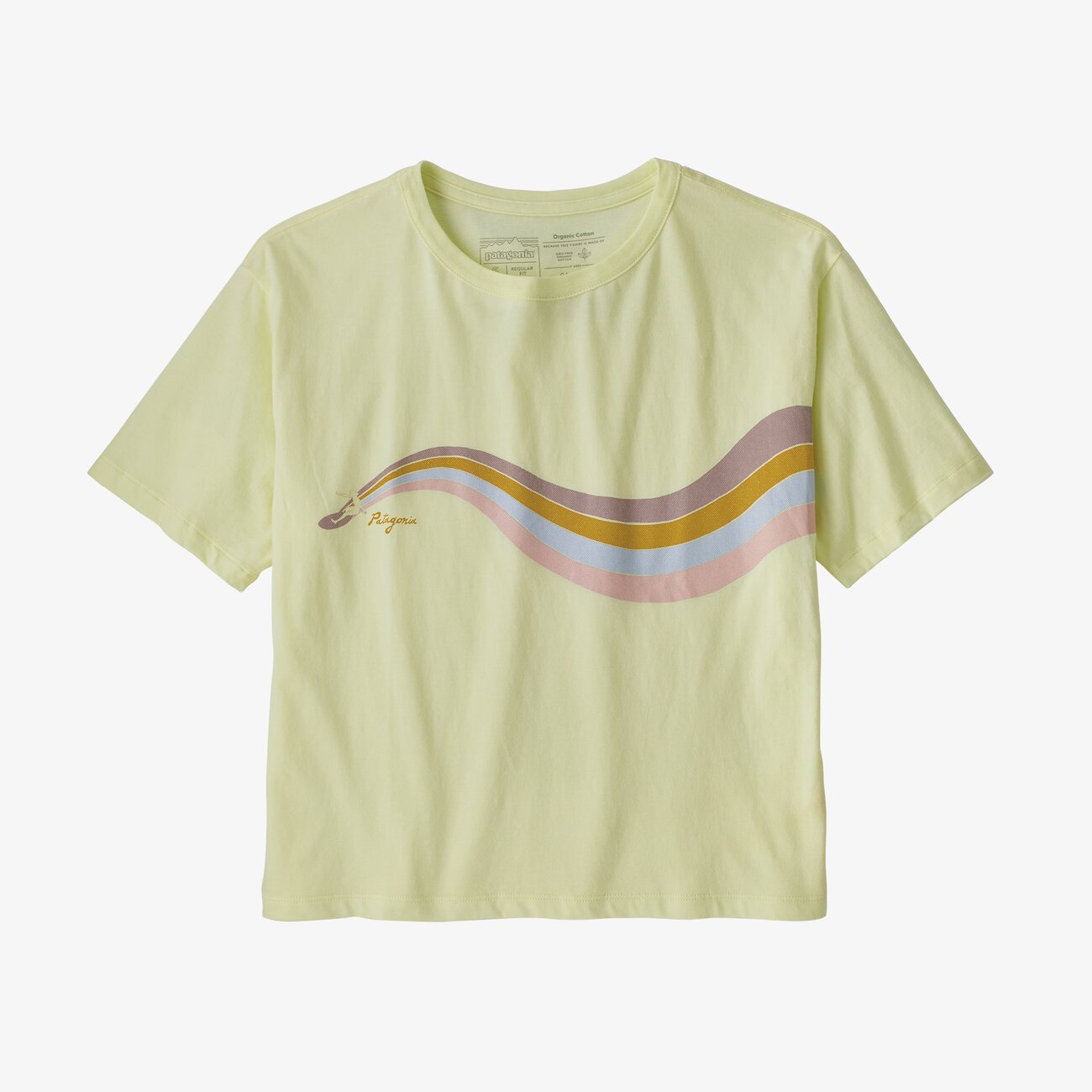 T-shirt jaune imprimé en coton bio - Psychedelic slider