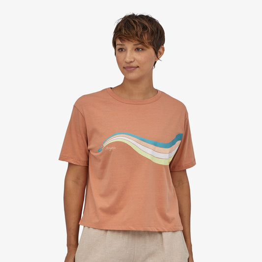 T-shirt pêche imprimé en coton bio - Psychedelic slider