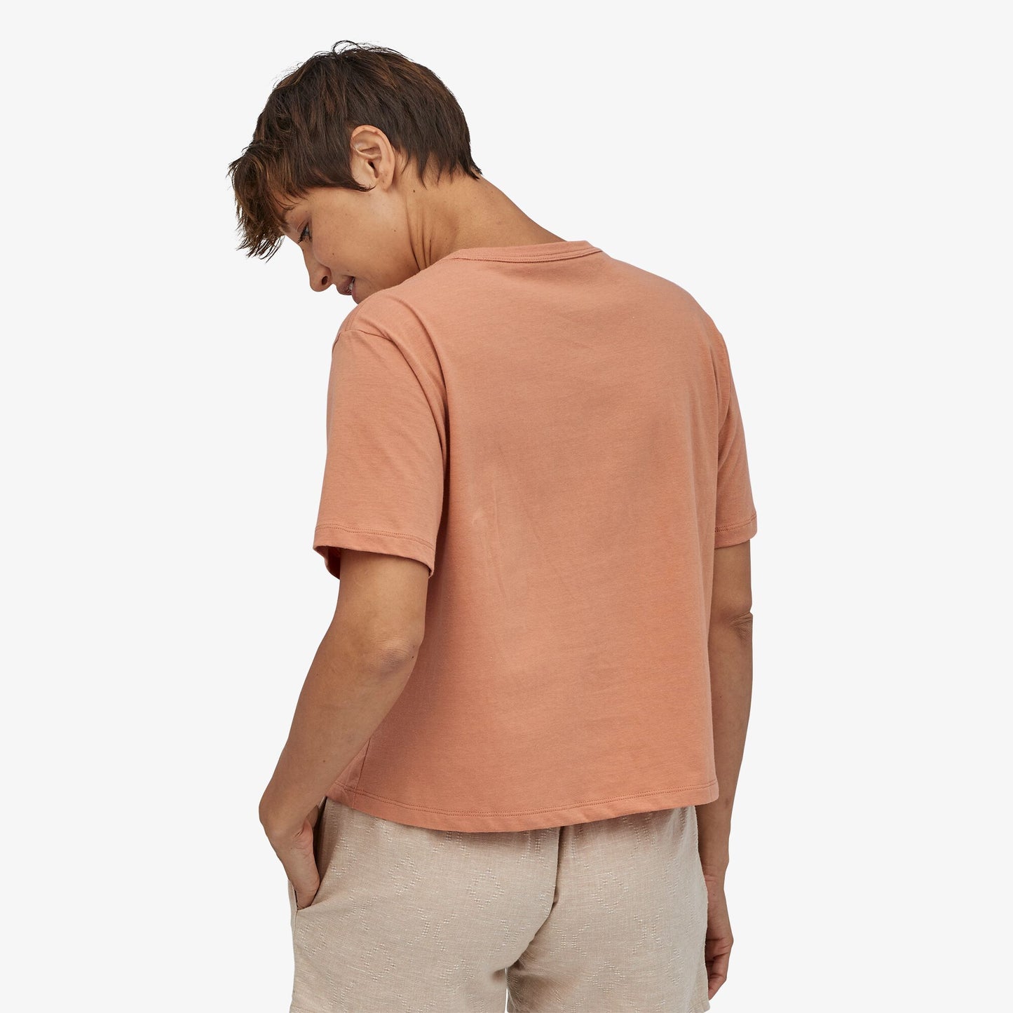 T-shirt pêche imprimé en coton bio - Psychedelic slider