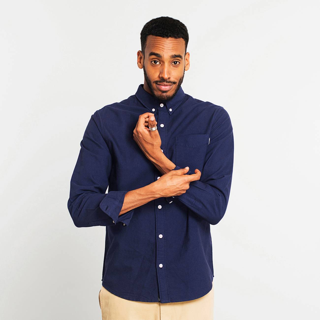 Chemise indigo en coton bio