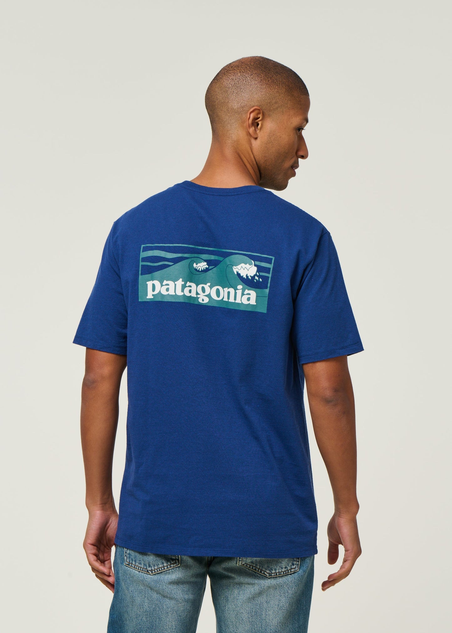 T-shirt en matières recyclées | bleu "boardshort logo pocket responsibili-tee - clmb"