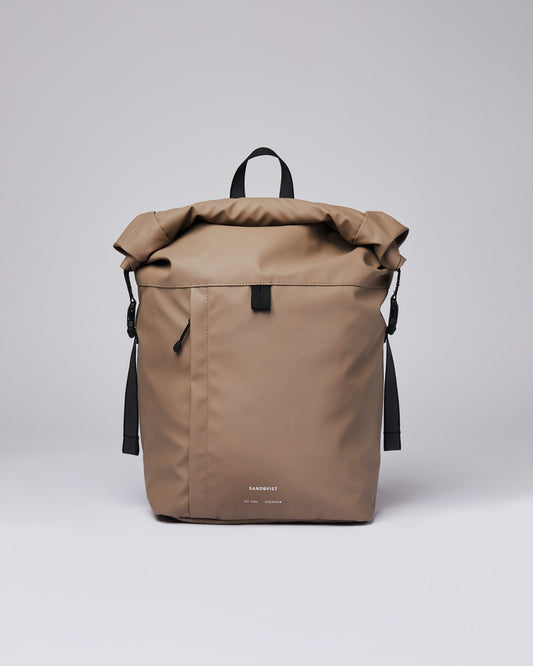 Sac à dos imperméable en matière recyclée | Beige "konrad fossil"