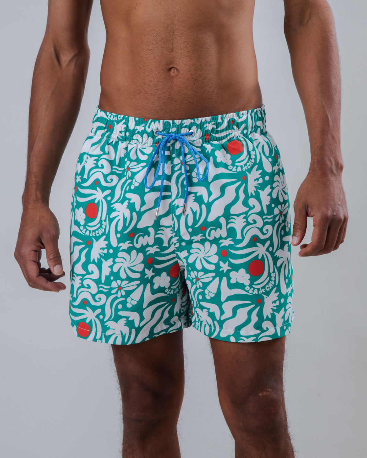 Short de bain en matière recyclée | vert "Ola de Calor swimwear green"