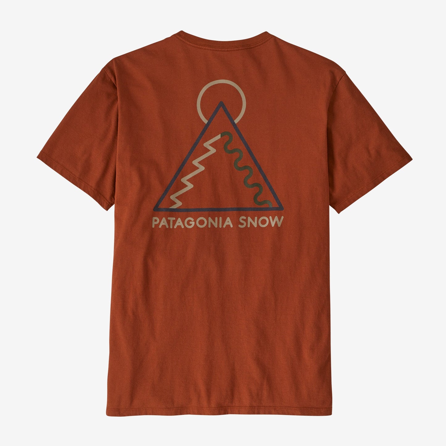 T-shirt en matières recyclées | rouille "tracks organic t-shirt - burnished red"