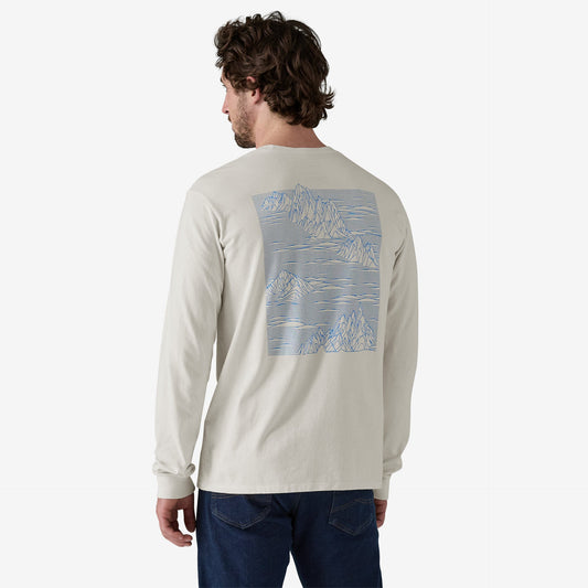 t-shirt a manches longues en matères recyclées | blanc "l/s strataspire responsibili-tee - birch white"