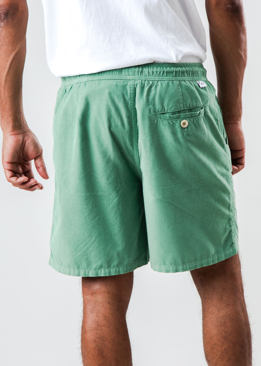Short en coton biologique | "baby cord short light green - light green"
