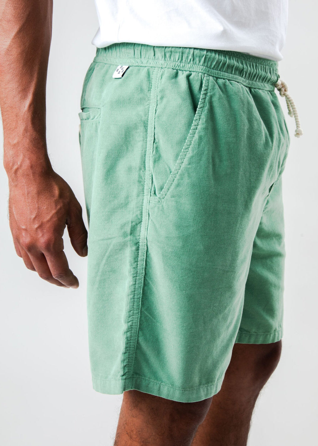 Short en coton biologique | "baby cord short light green - light green"