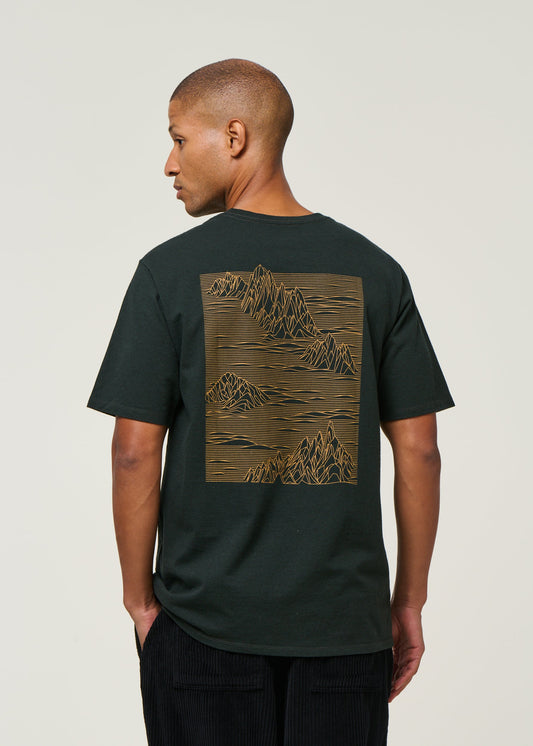 T-shirt imprimé en matières recyclées | vert "m's strataspire responsibili-tee - olgg"
