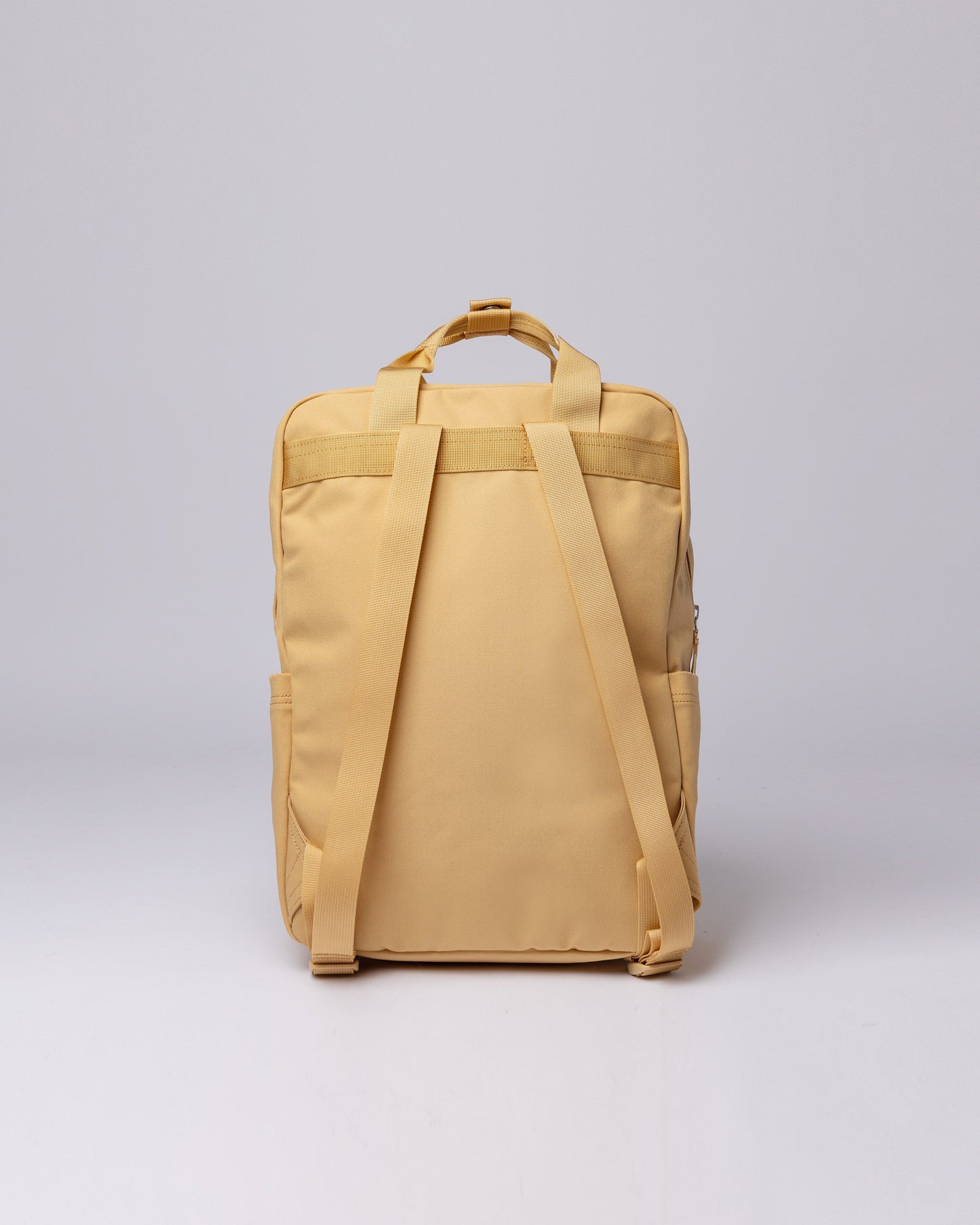 Sac à dos en coton bio et matière recyclée | Jaune "knut yellow"