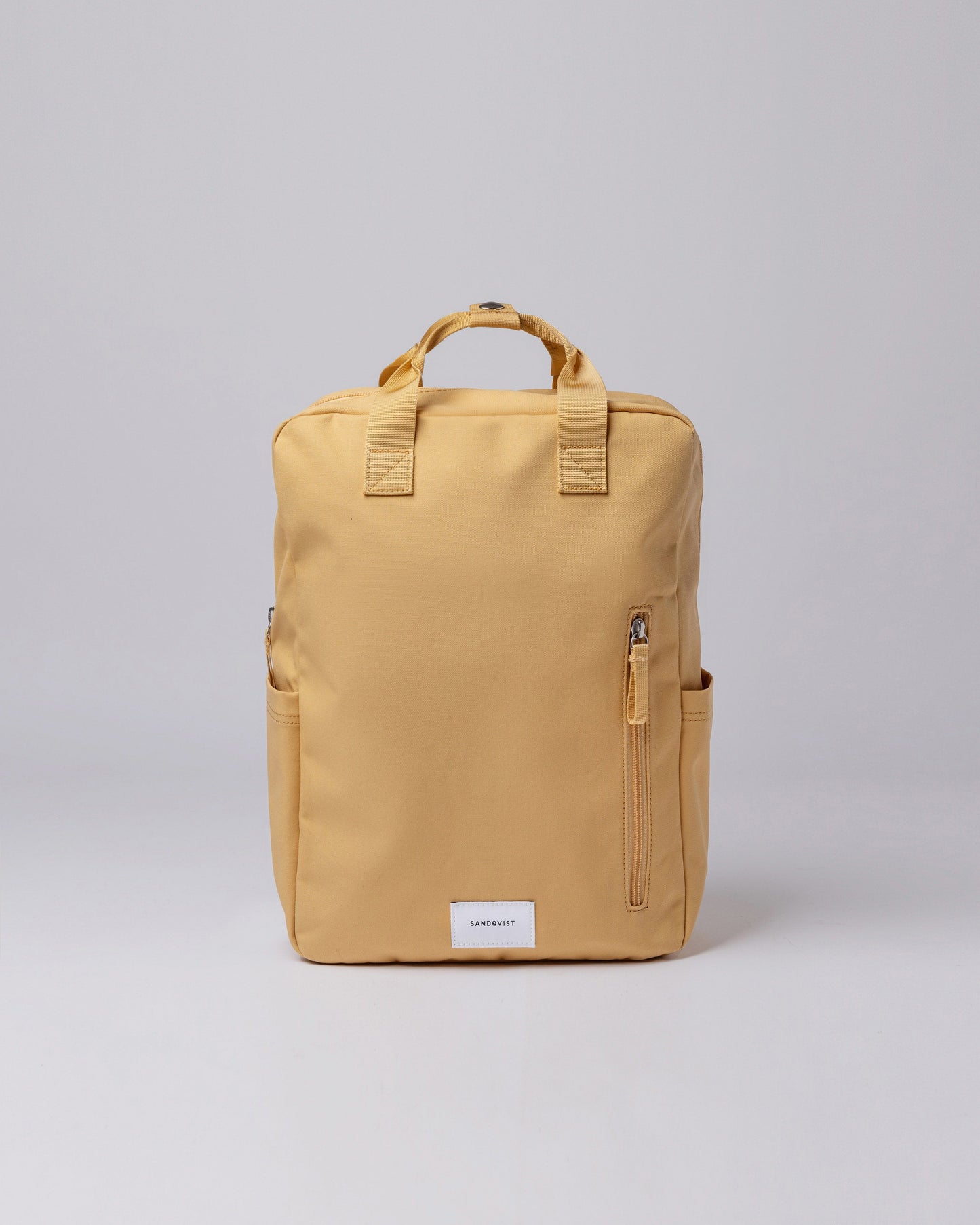 Sac à dos en coton bio et matière recyclée | Jaune "knut yellow"