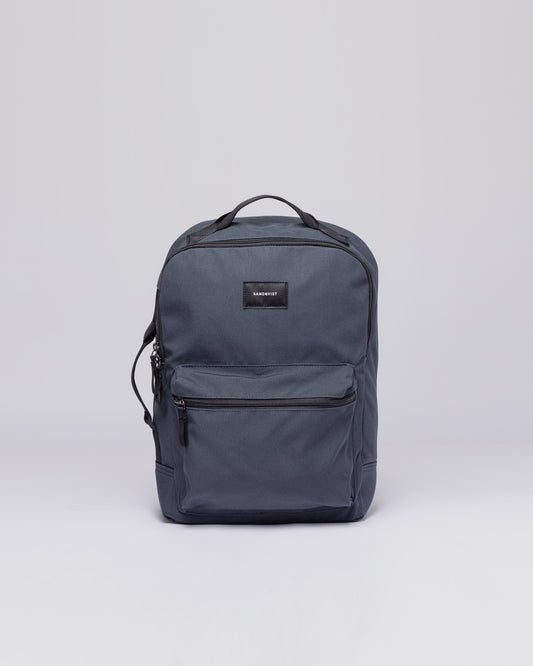 Sac à dos 12L en coton bio et matière recyclée | bleu "august navy with black webbing"
