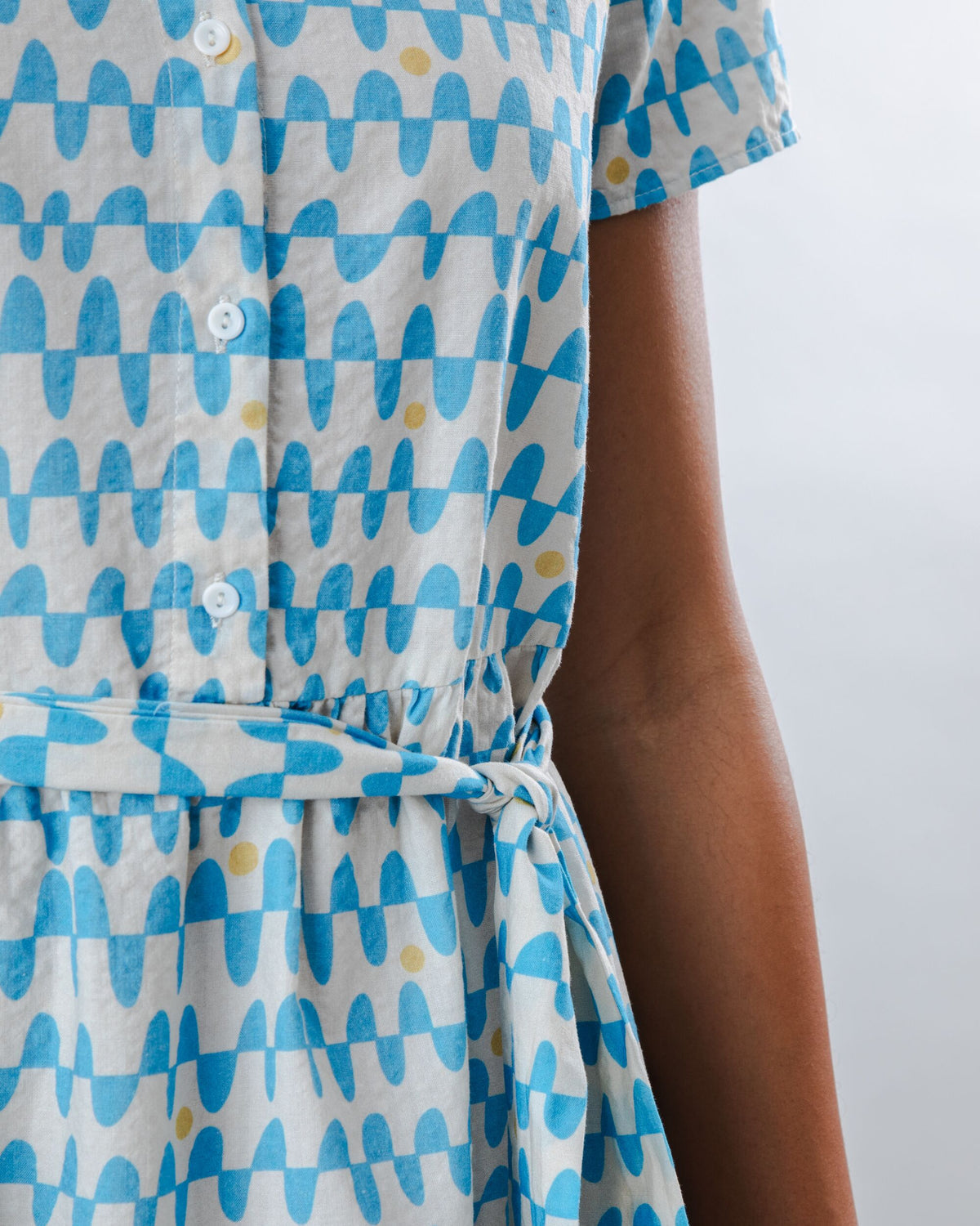 Robe en coton biologique | bleu "Sunset short dress blue - blue"