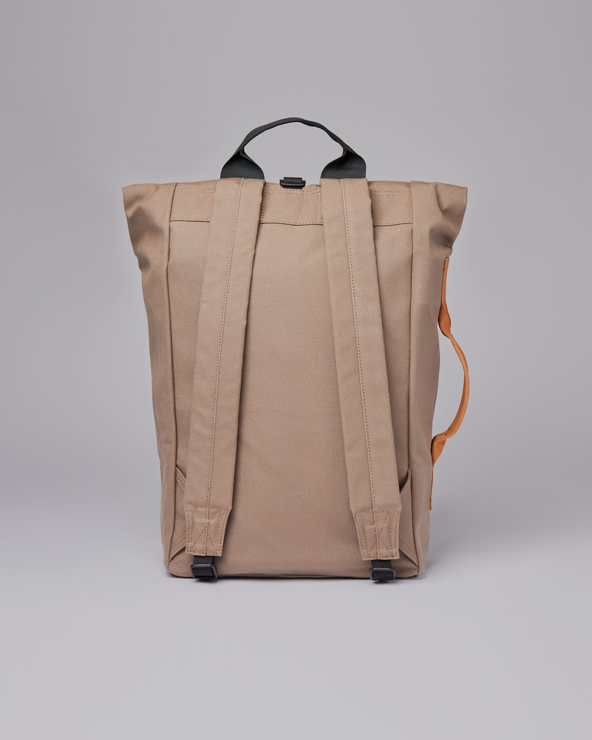 Sac à dos rolltop en matière recyclée | Marron "dante vegan fossil with orange webbing"
