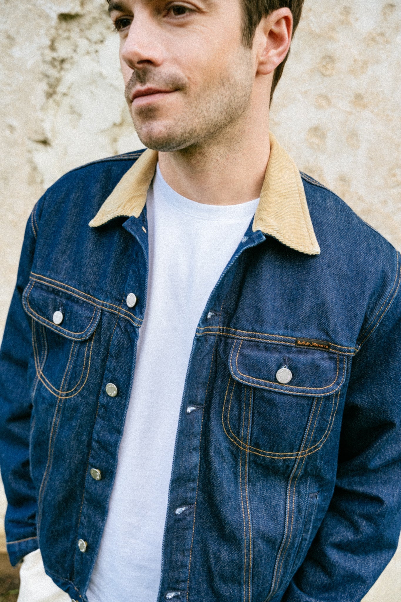 Veste denim doublée en coton bio | brut "johnny thunder denim jacket"