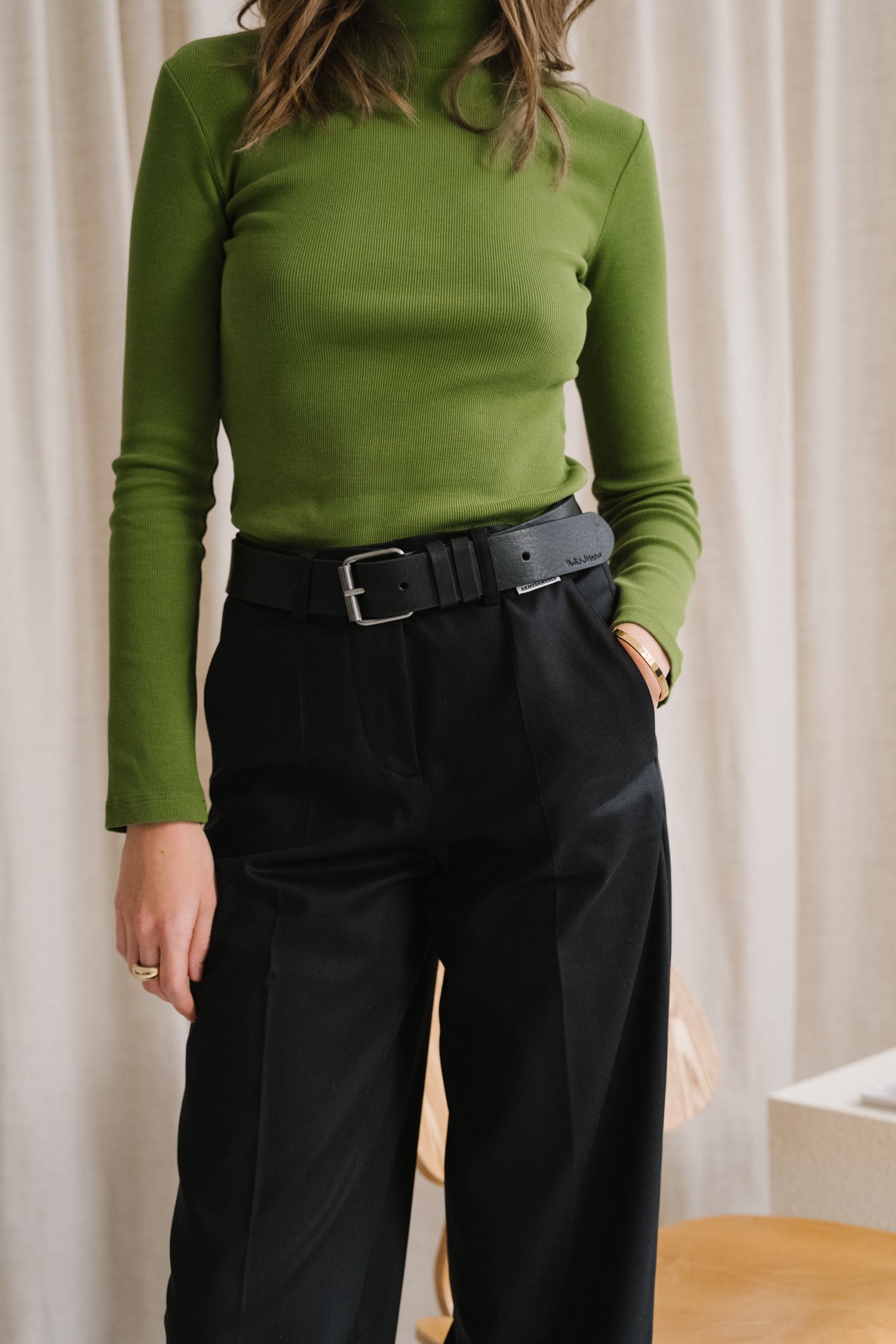 Pantalon ample en tencel | noir "leandraa - black"