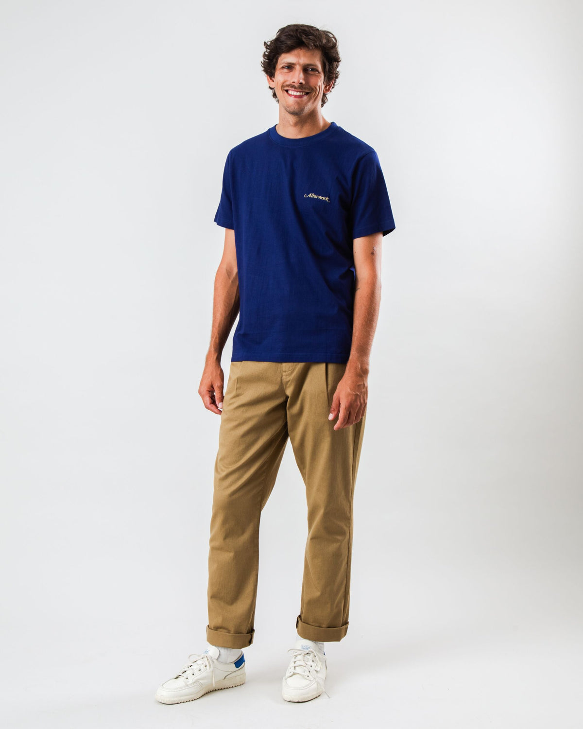 T-shirt en coton bio | bleu "afterwork t-shirt navy"