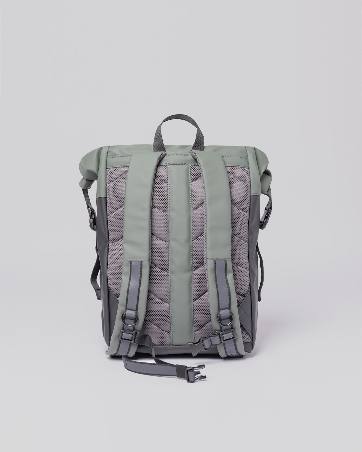 Sac à dos imperméable en matière recyclée | Gris et vert "konrad multi black/lichen green"