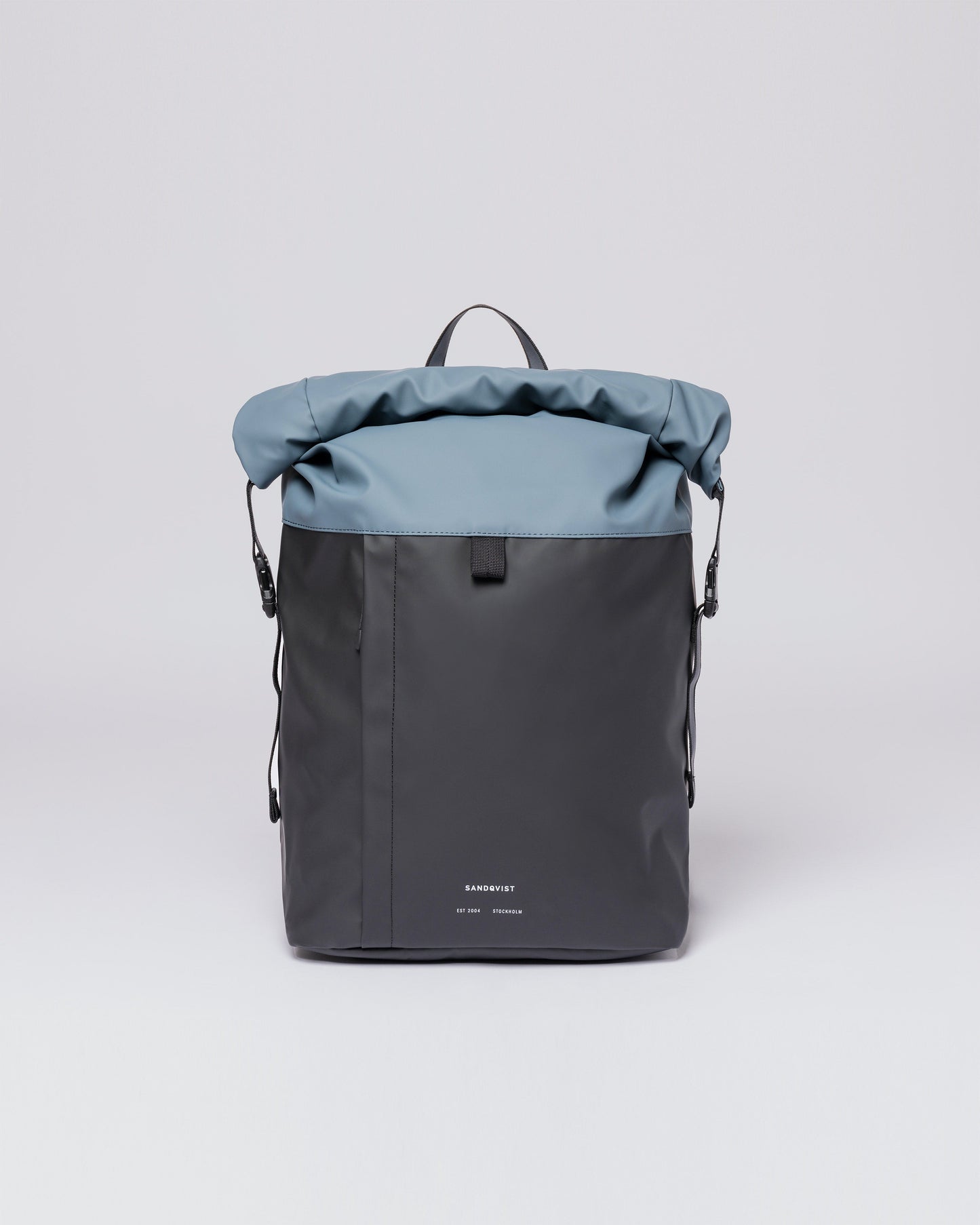 Sac à dos imperméable en matière recyclée | Bicolore "konrad multi black/steel blue"
