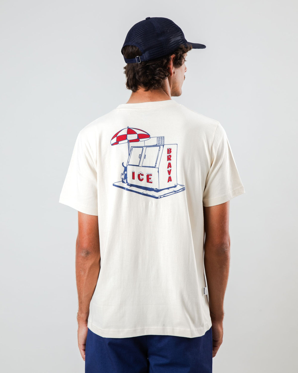 T-shirt imprimé en coton biologique | beige "Ice brava t-shirt ecru - ecru"