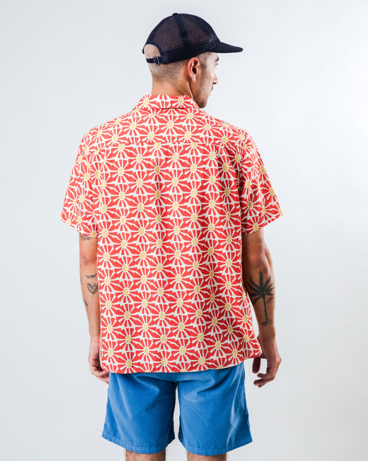 Chemise en coton biologique | rouge "Marisol aloha shirt red - red"