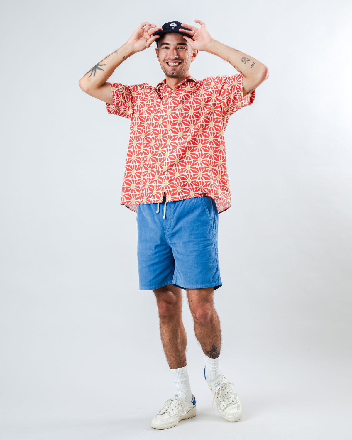 Chemise en coton biologique | rouge "Marisol aloha shirt red - red"