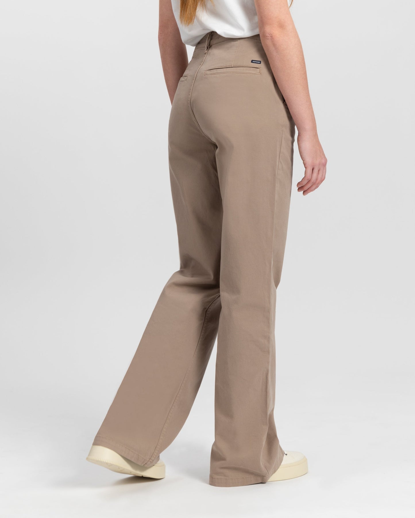 Pantalon ample en coton bio | Marron "thalia chino black tea"