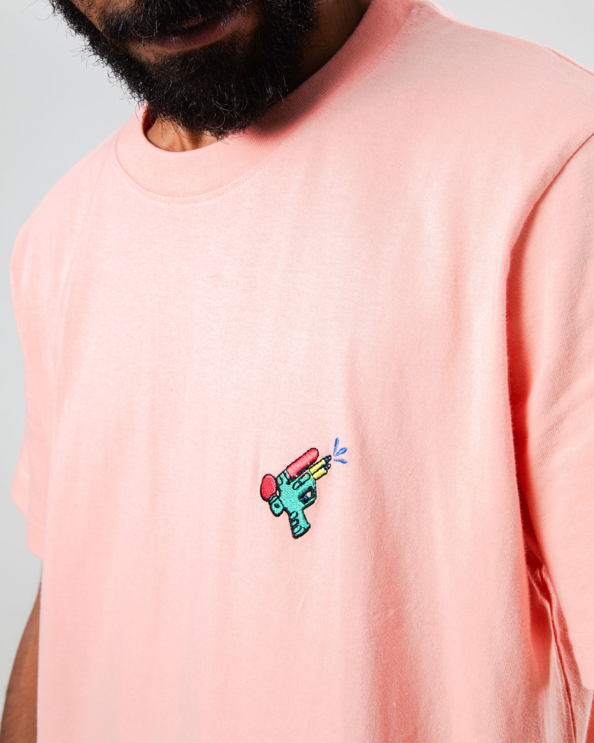 T-shirt imprimé en coton biologique | rose "Water gun t-shirt pink - pink"