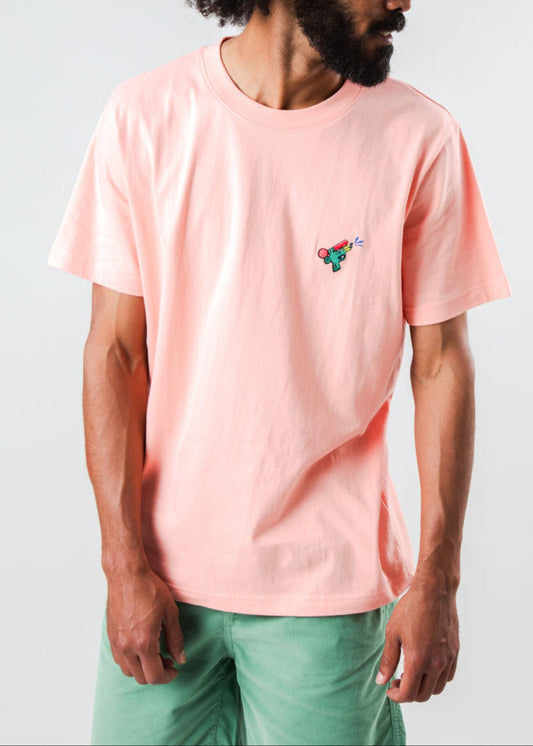 T-shirt imprimé en coton biologique | rose "Water gun t-shirt pink - pink"