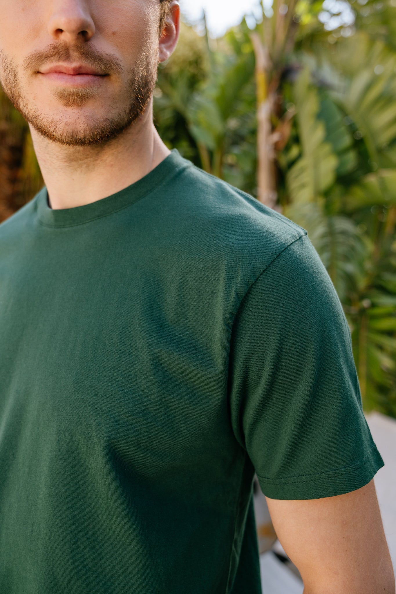 T-shirt en coton bio | vert "Emerald green"