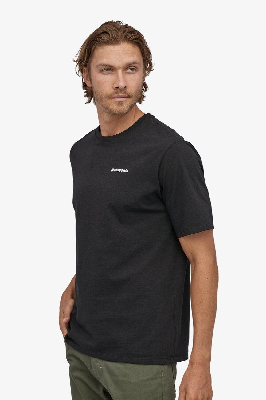 T-shirt manches courtes imprimé en recyclé | noir "P6 Logo Responsibili-Tee"