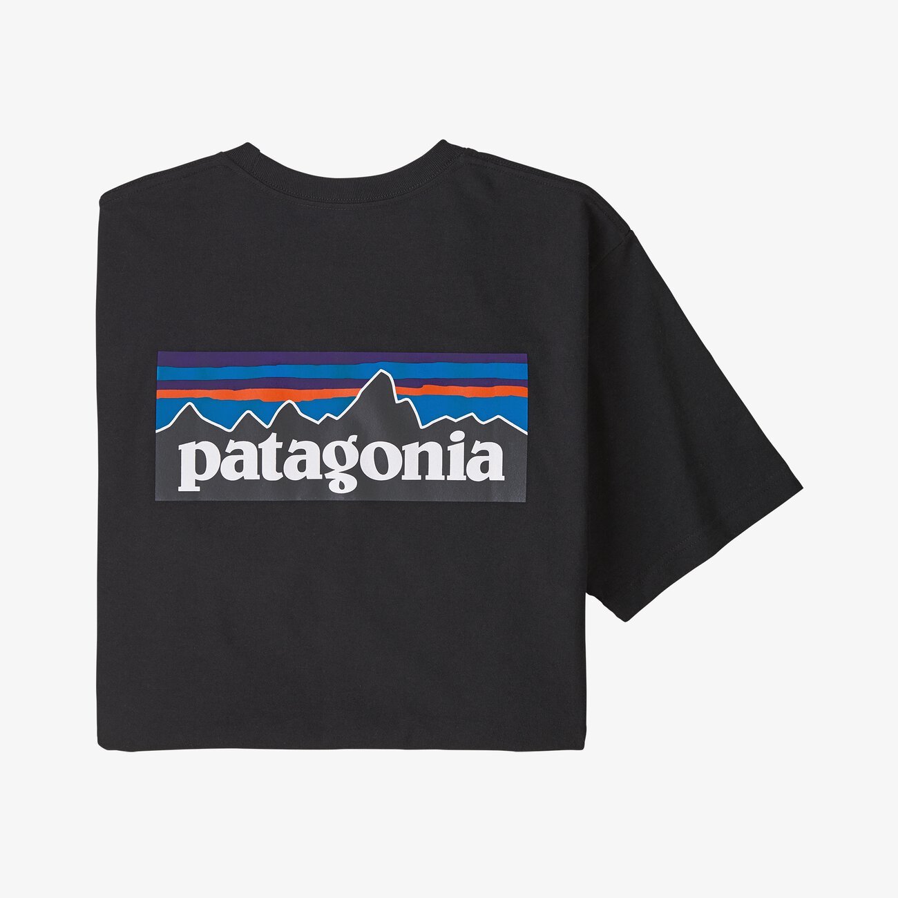 T-shirt manches courtes imprimé en recyclé | noir "P6 Logo Responsibili-Tee"